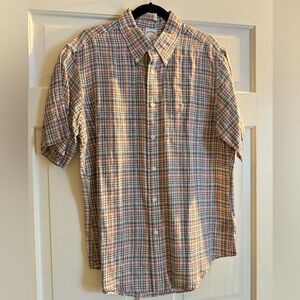 Brooks Brothers Men’s Regent Fit Short Sleeve Button Down Shit Size L